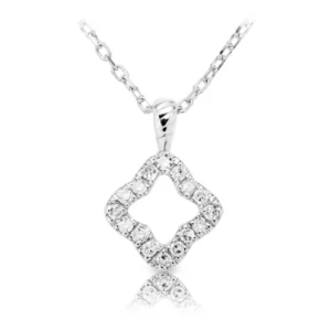 Złota celebrytka koniczynka 585 z diamentami 0,04ct