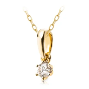 Złota zawieszka 585 z diamentem 0,11ct