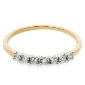 Pierścionek z żółtego złota 585 z diamentami 0,05ct