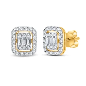 Kolczyki z żółtego złota z diamentami 0,51ct