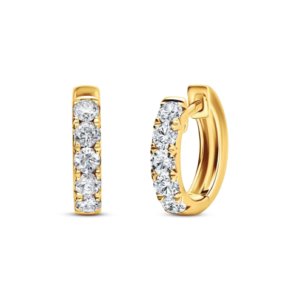 Kolczyki z żółtego złota 585 z diamentami 0,81ct