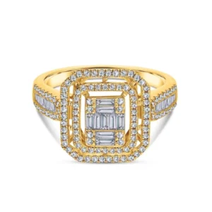 Złoty pierścionek 585 z diamentami 0,64ct